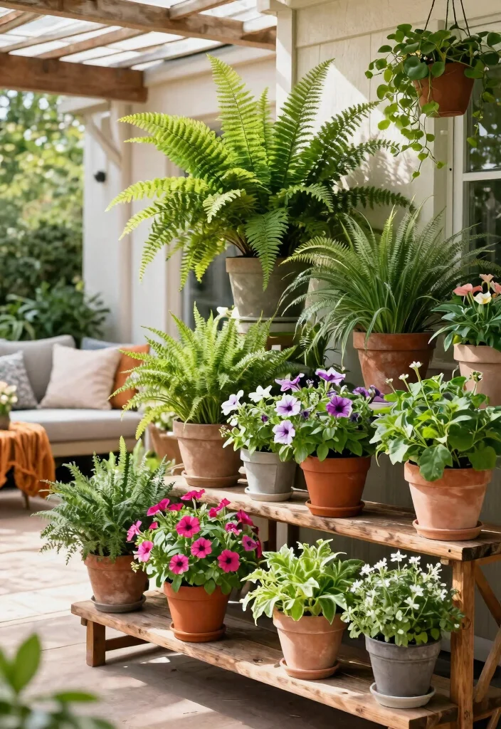 10 Cozy Covered Patio Decor Ideas for Year Round Use 1. Embrace Lush Greenery 0