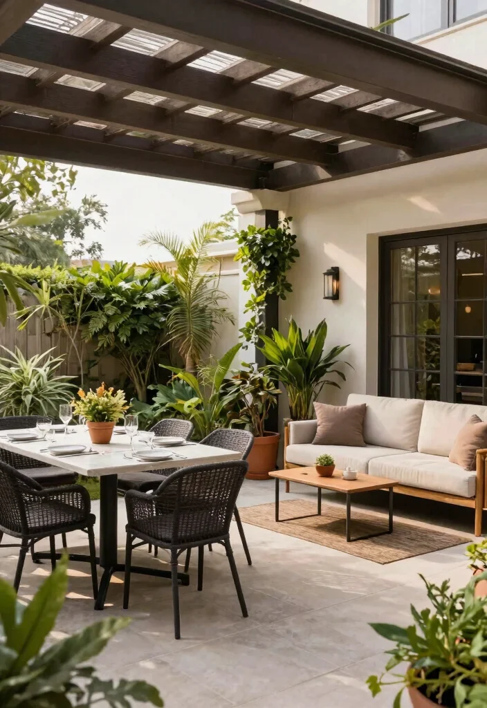 10 Cozy Covered Patio Decor Ideas for Year Round Use 6. Create Multi Functional Spaces 0