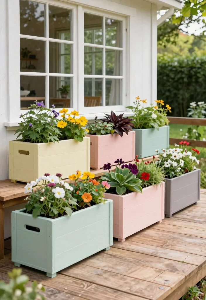 10 Timeless Rustic Window Box Ideas for Farmhouse Style 10. Simple Wooden Planter Boxes 0