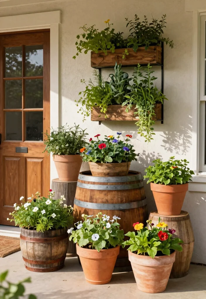 10 Welcoming Front Door Patio Decor Porch Tips 1. Embrace Sustainable Planters 0