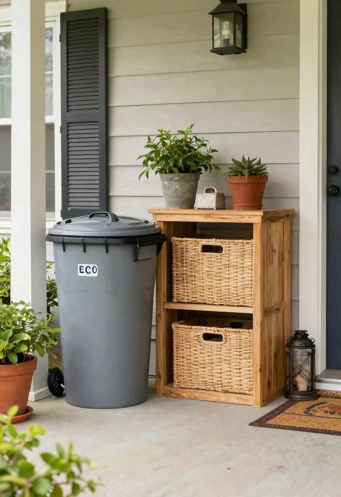 10 Welcoming Front Door Patio Decor Porch Tips 10. Keep It Tidy with Sustainable Solutions 0