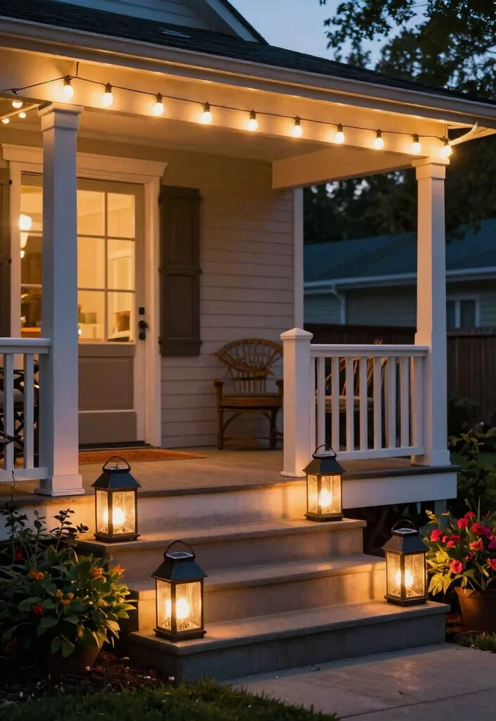 10 Welcoming Front Door Patio Decor Porch Tips 5. Incorporate Solar Lighting 0