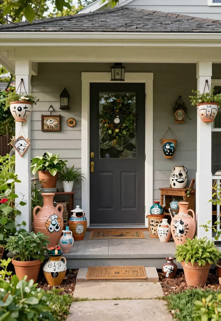 10 Welcoming Front Door Patio Decor Porch Tips 9. Garden Decoration That Tells a Story 0