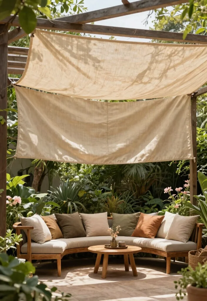 11 Chic Pergola Awning Ideas for a Shady Garden Retreat 3. Biodegradable Shade Cloth for Eco Conscious Living 0