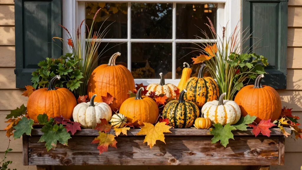 11 Cute Pumpkin Window Box Ideas for October Decor