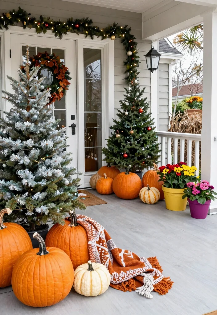 11 Relaxing Back Patio Decor Ideas for Home Comfort 10. Seasonal Decor 0