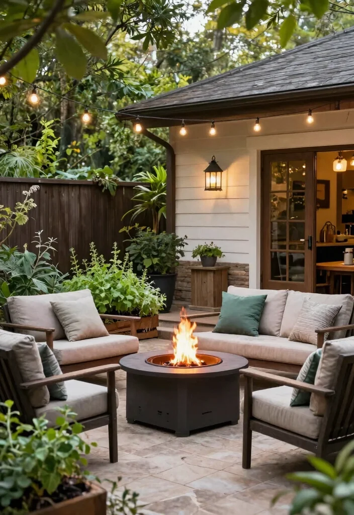 11 Relaxing Back Patio Decor Ideas for Home Comfort 8. Interactive Elements 0