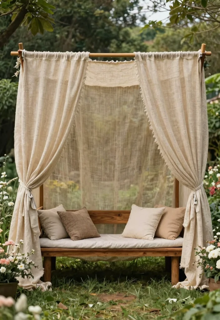 11 Romantic Wedding Canopy Ideas for Outdoor Celebrations 7. Eco Friendly Fabric Canopy 0