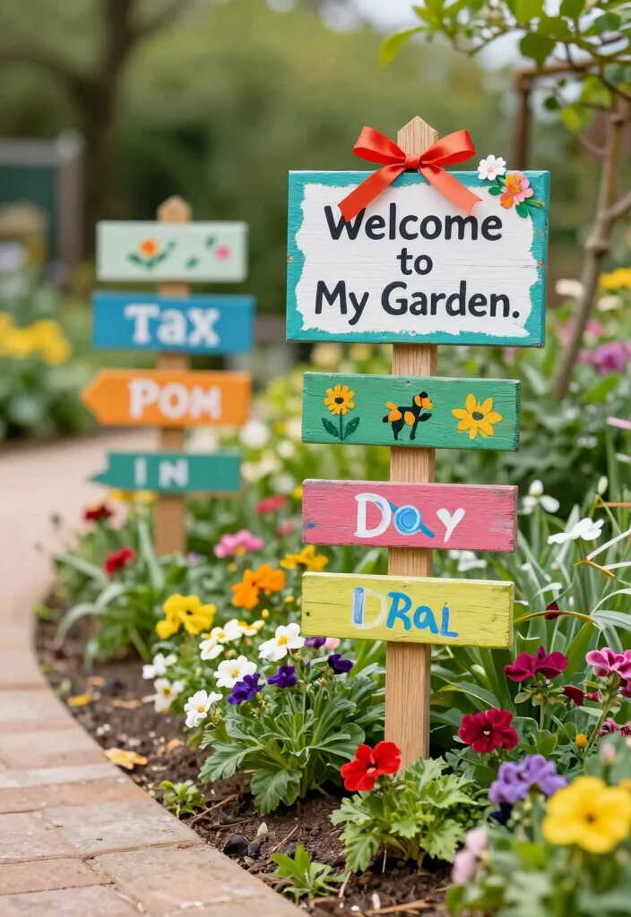 12 Best Dollar Tree Patio Decor Ideas and DIY Hacks 3. Whimsical Garden Signs 0