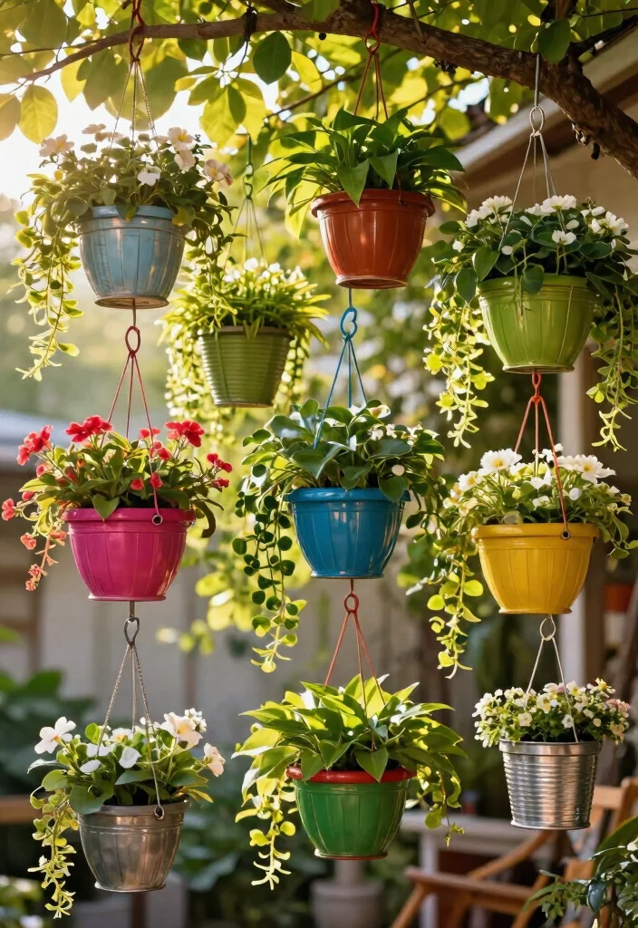 12 Best Dollar Tree Patio Decor Ideas and DIY Hacks 5. Hanging Planters 0