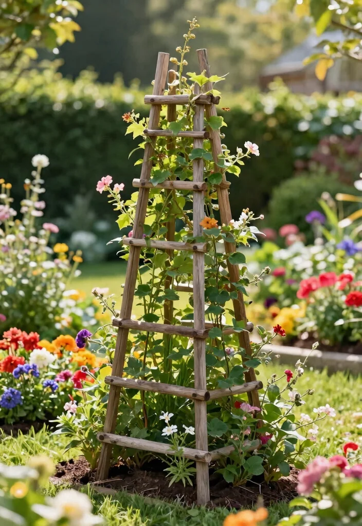 12 Best Dollar Tree Patio Decor Ideas and DIY Hacks 6. DIY Garden Trellis 0