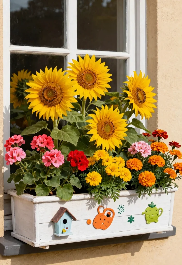 12 Best Fall Window Box Ideas for a Welcoming Front Porch 11. Bright and Cheerful 0