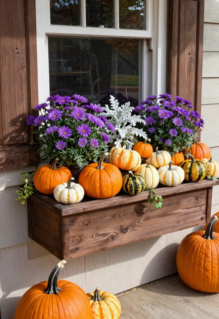 12 Best Fall Window Box Ideas for a Welcoming Front Porch 3. Pumpkin Paradise 0