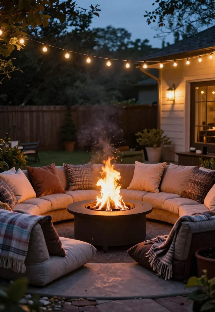 15 Best Patio Decor Inspiration Photos for Your Backyard 15. Cozy Fire Pit Area 0
