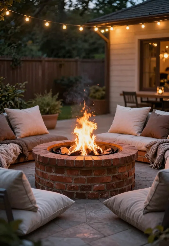 15 Creative Patio Decor Ideas on a Budget for Any Home 9. DIY Fire Pit with Bricks 0