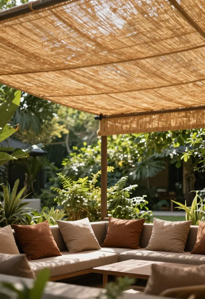 15 Elegant Awning Ideas for Eco Friendly Patio Transformations 11. Biodegradable Material Awnings 0