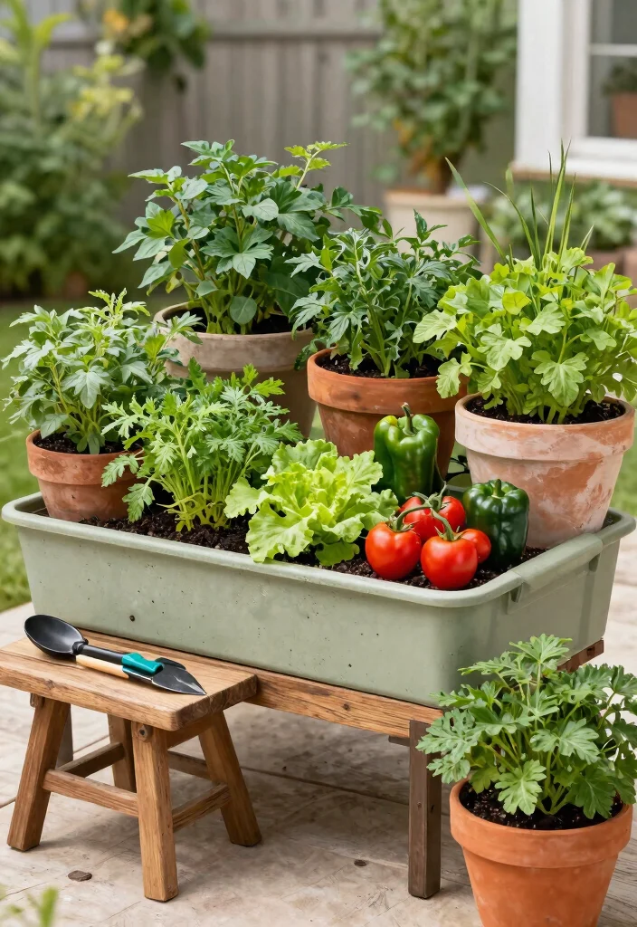 15 Stunning Patio Decor Ideas with Flowers and Foliage 10. Edible Container Gardens 0