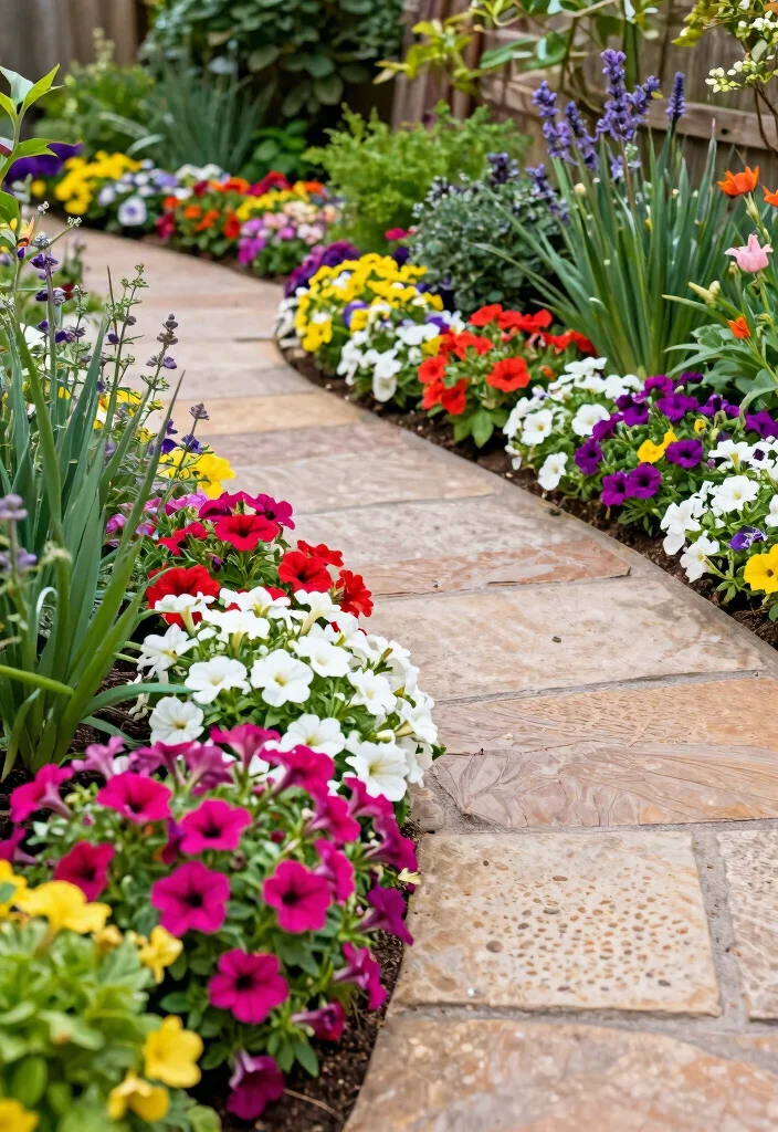 15 Stunning Patio Decor Ideas with Flowers and Foliage 13. Pathways of Flowers 0