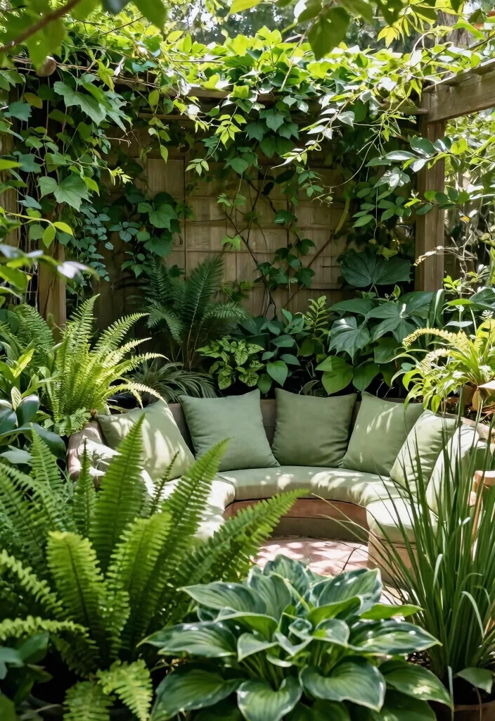 15 Stunning Patio Decor Ideas with Flowers and Foliage 5. Lush Green Foliage 0