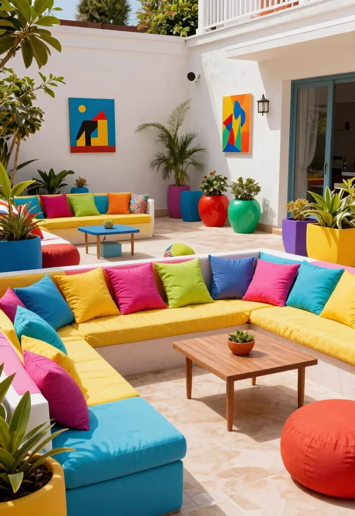 21 Beautiful Patio Decor Ideas for a Modern Sanctuary 13. Bold Color Palettes 0