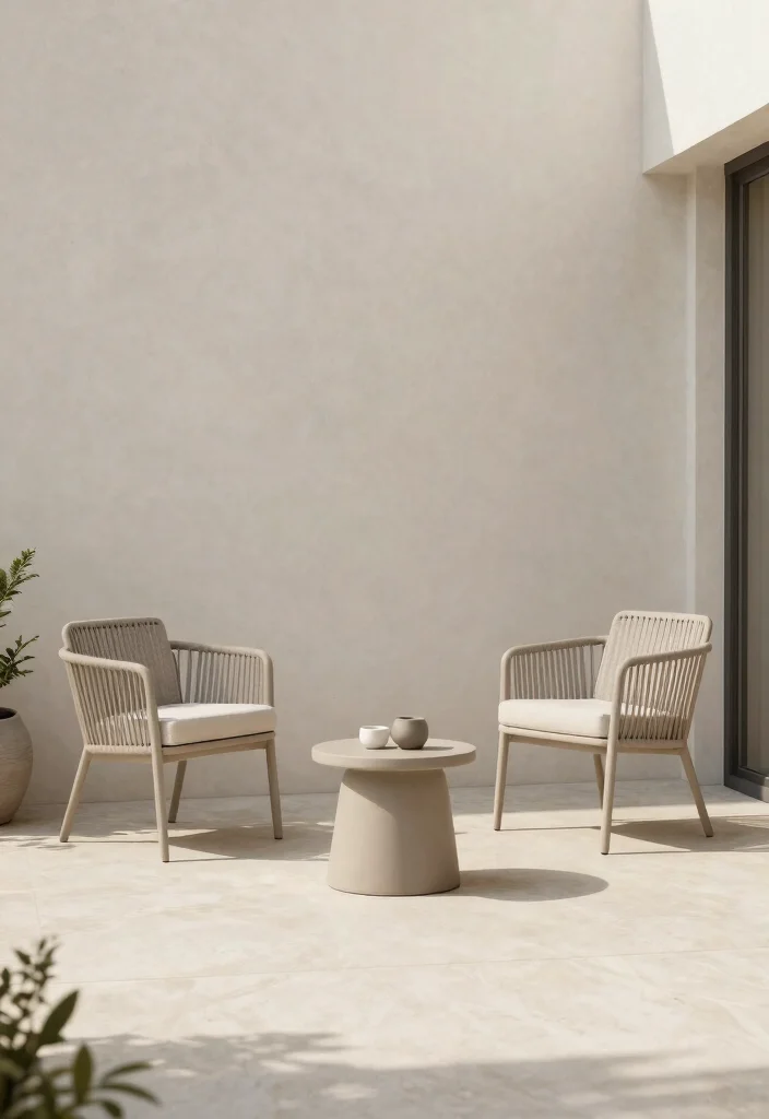21 Beautiful Patio Decor Ideas for a Modern Sanctuary 20. Minimalist Approach 0