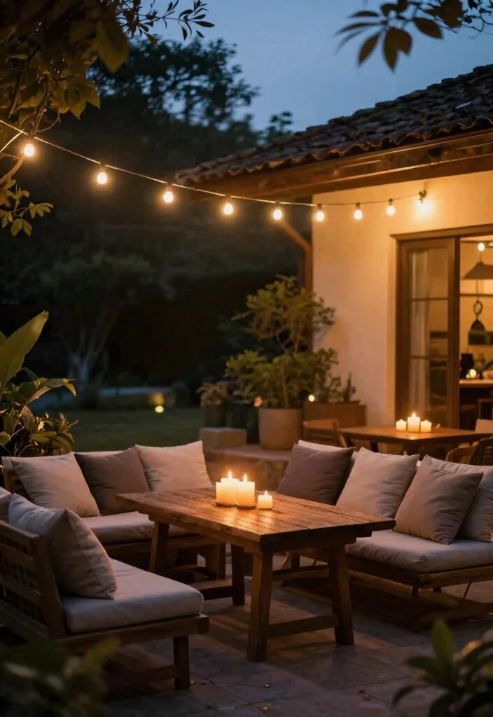 21 Beautiful Patio Decor Ideas for a Modern Sanctuary 4. Ambient Lighting 0