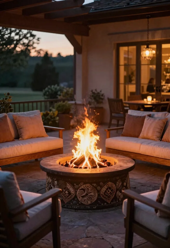 21 Beautiful Patio Decor Ideas for a Modern Sanctuary 8. Fire Pit Focal Point 0