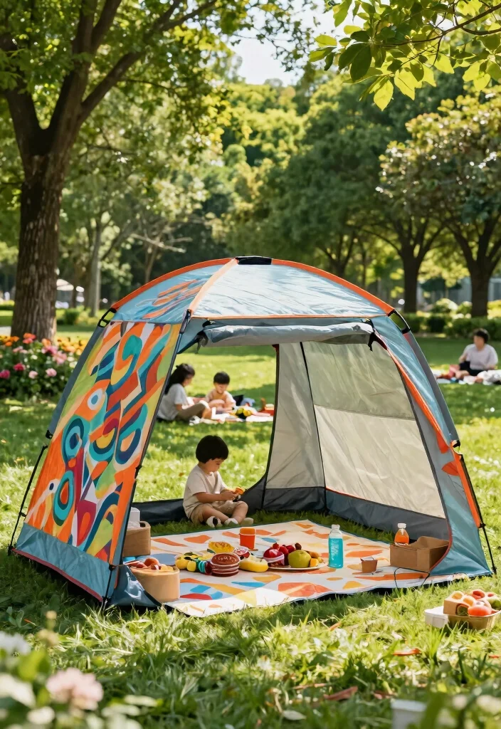 5 Portable Table Top Awning Ideas for Picnics 1. Compact Pop Up Canopy 0