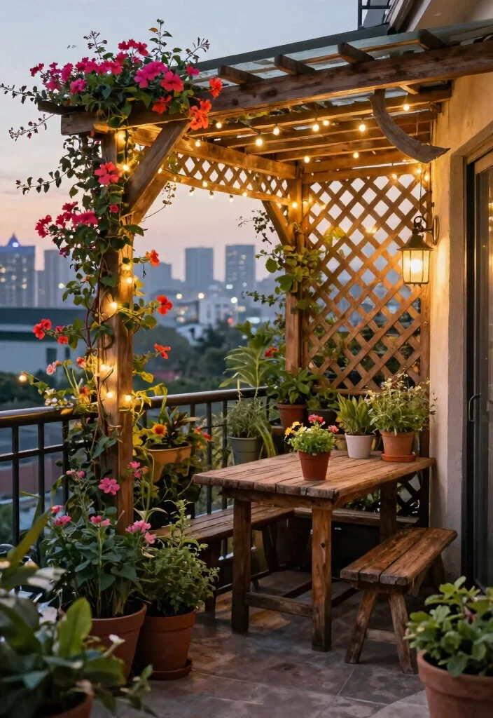 6 Smart Side Awning Ideas for Privacy and Wind Protection 6. Lattice Awnings A Blend of Light and Structure 0