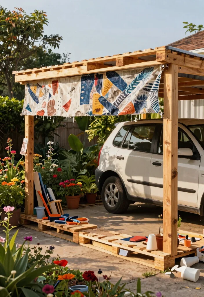 7 Best Carport Awning Ideas to Protect Your Vehicle 5. DIY Upcycled Awnings 0