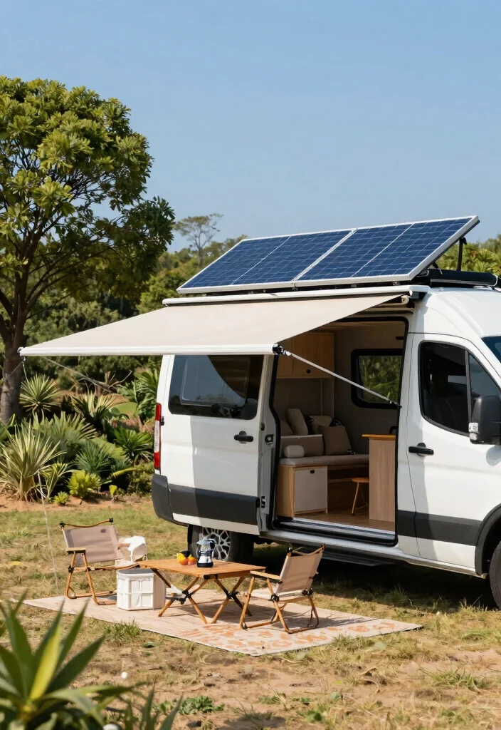 7 Best Van Awning Ideas for Outdoor Adventures 7. Awnings with Solar Panels for Sustainable Living 0