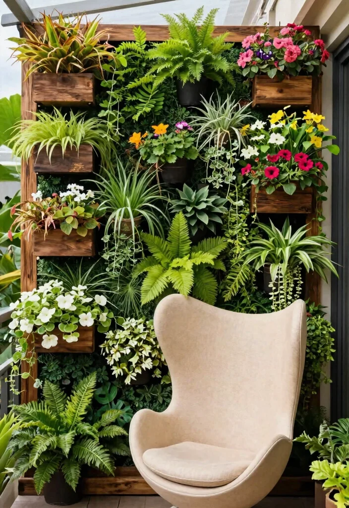 7 Chic Egg Chair Patio Decor Ideas for a Zen Nook 5. Create a Vertical Garden 0