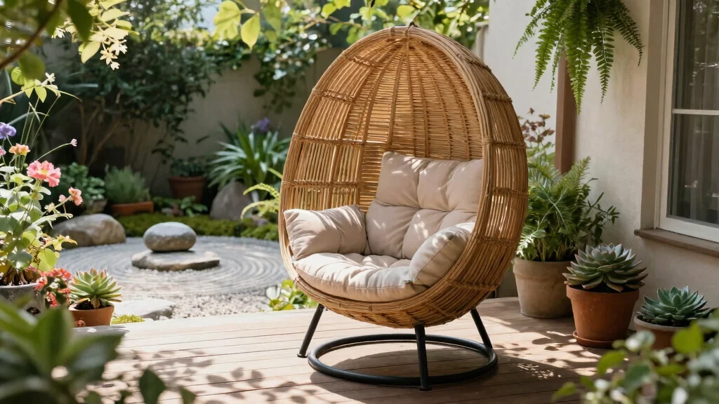 7 Chic Egg Chair Patio Decor Ideas for a Zen Nook