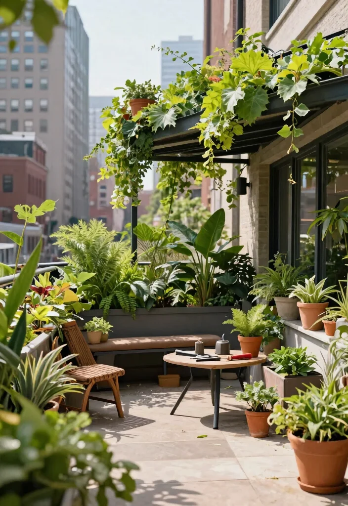 7 Chic Terrace Awning Ideas for Modern Urban Living 3. Green Roof Awnings A Garden Above the City 0