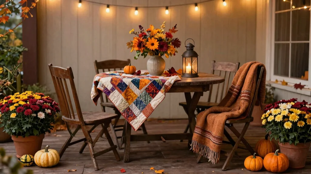 7 Cozy Patio Decor Ideas with Quilts for Fall