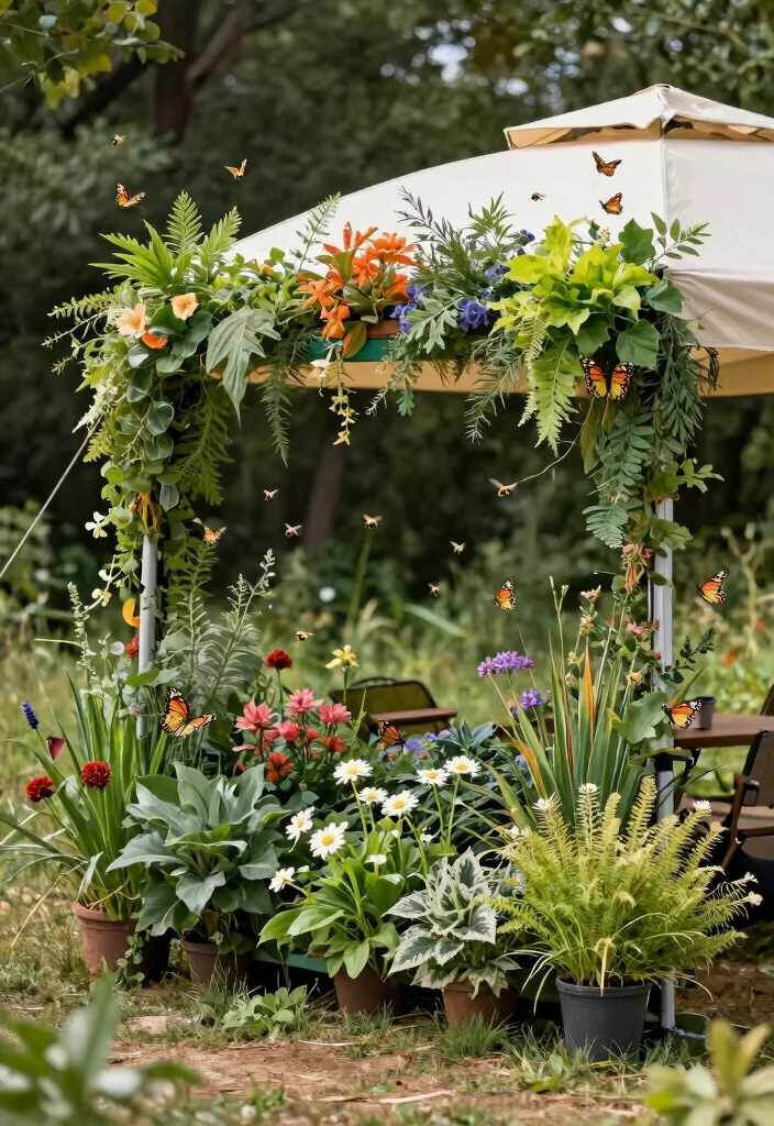 7 Versatile Camper Awning Ideas for Outdoor Enthusiasts 7. Eco Friendly Awning with Native Plants 0