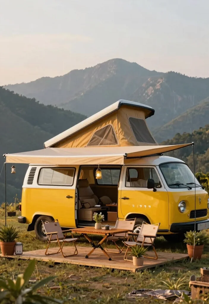 7 Versatile Campervan Awning Ideas for Van Life Freedom 1. The Classic Popup Awning 0