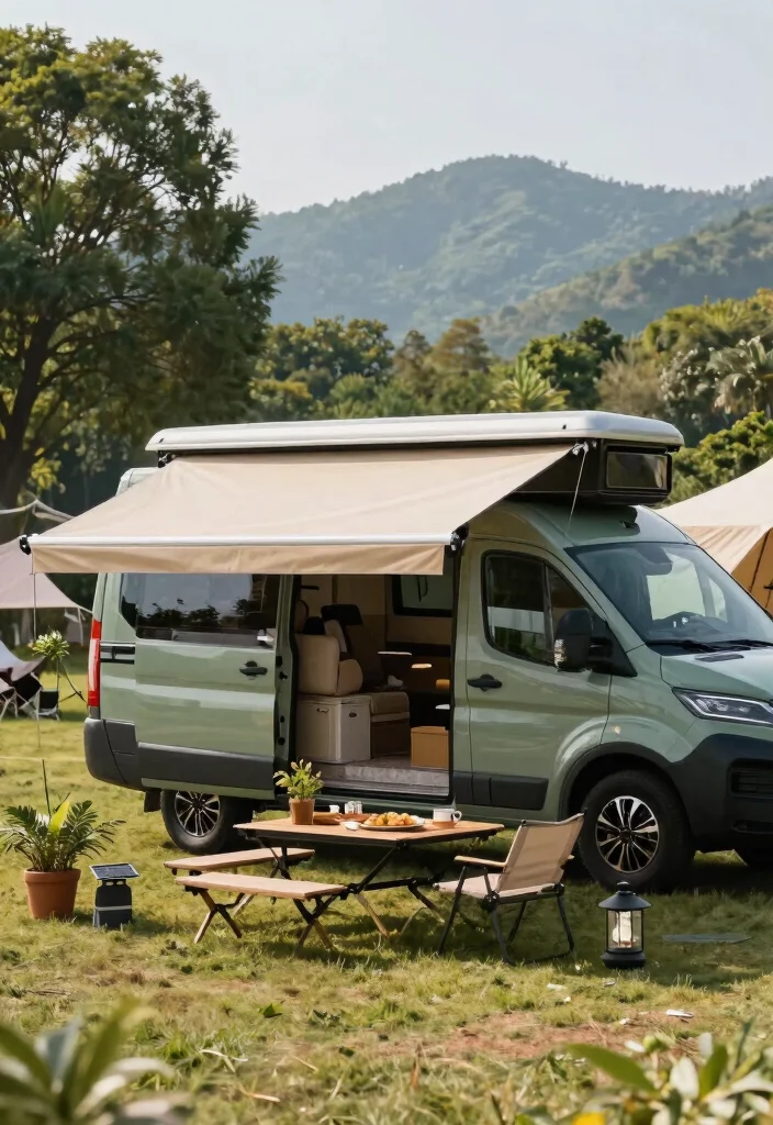 7 Versatile Campervan Awning Ideas for Van Life Freedom 3. Retractable Awnings for Flexibility 0