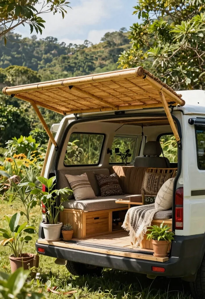 7 Versatile Campervan Awning Ideas for Van Life Freedom 5. Eco Friendly Bamboo Awnings 0
