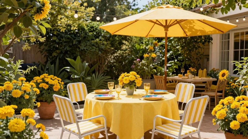 8 Bright Yellow Patio Decoration Ideas for a Sunny Yard