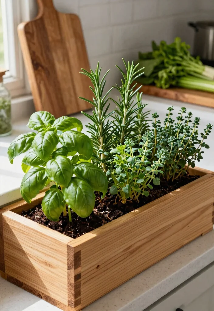 8 Durable Cedar Window Box Ideas for a Natural Look 4. Herb Garden in Cedar Planter Box 0