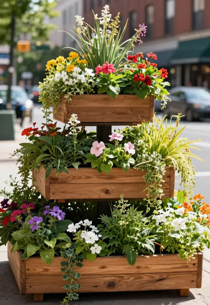 8 Durable Cedar Window Box Ideas for a Natural Look 8. Multi Tiered Cedar Window Box 0