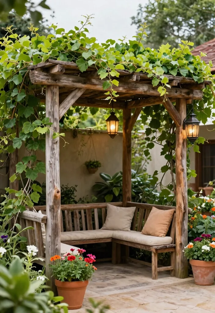 9 Best Mobile Home Canopy Ideas for Extra Comfort 3. Rustic Wooden Pergola 0