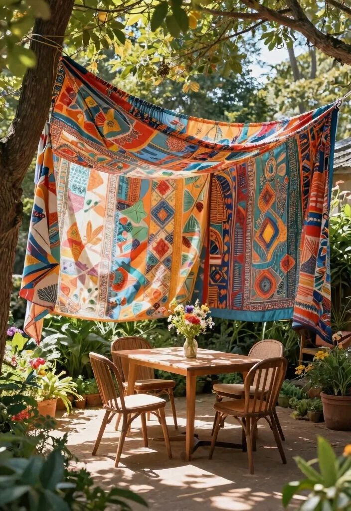 9 Best Mobile Home Canopy Ideas for Extra Comfort 8. DIY Fabric Canopy 0