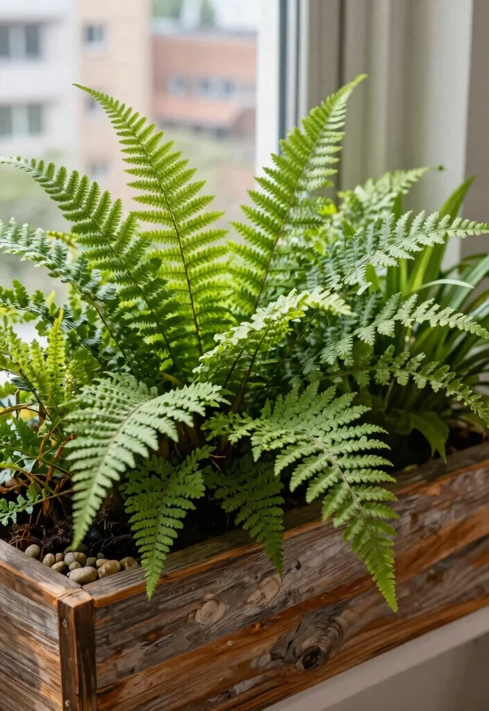 9 Best Shaded Window Box Ideas for North Facing Windows 1. Fern Wonderland 0