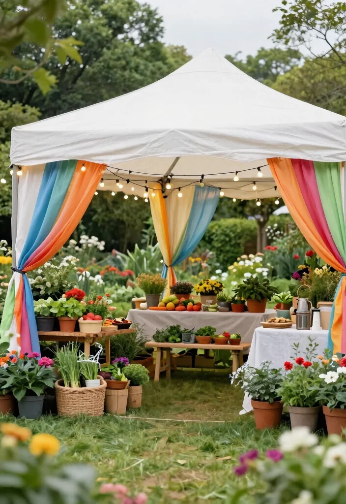 9 Creative Awning Roof Ideas for All Season Protection 6. Canopy Tents for Seasonal Gardening Fun 0