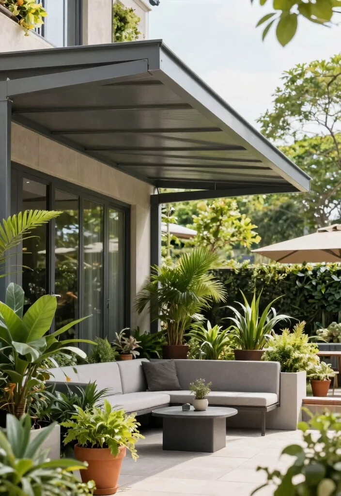 9 Creative Awning Roof Ideas for All Season Protection 8. Eco Friendly Metal Awnings for Modern Appeal 0