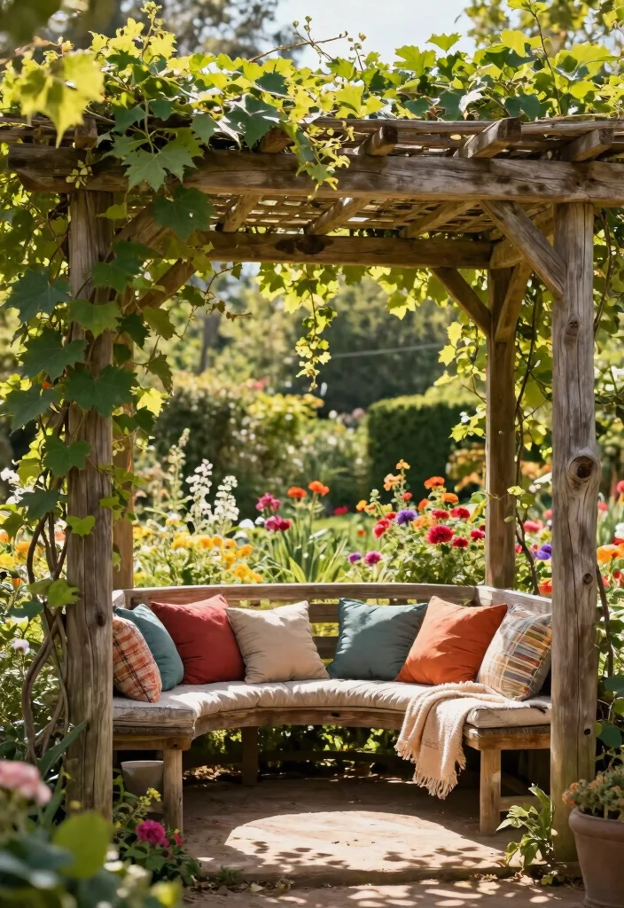 9 Dreamy Garden Awning Ideas Canopies for Outdoor Events 1. Rustic Wooden Pergola Canopy 0