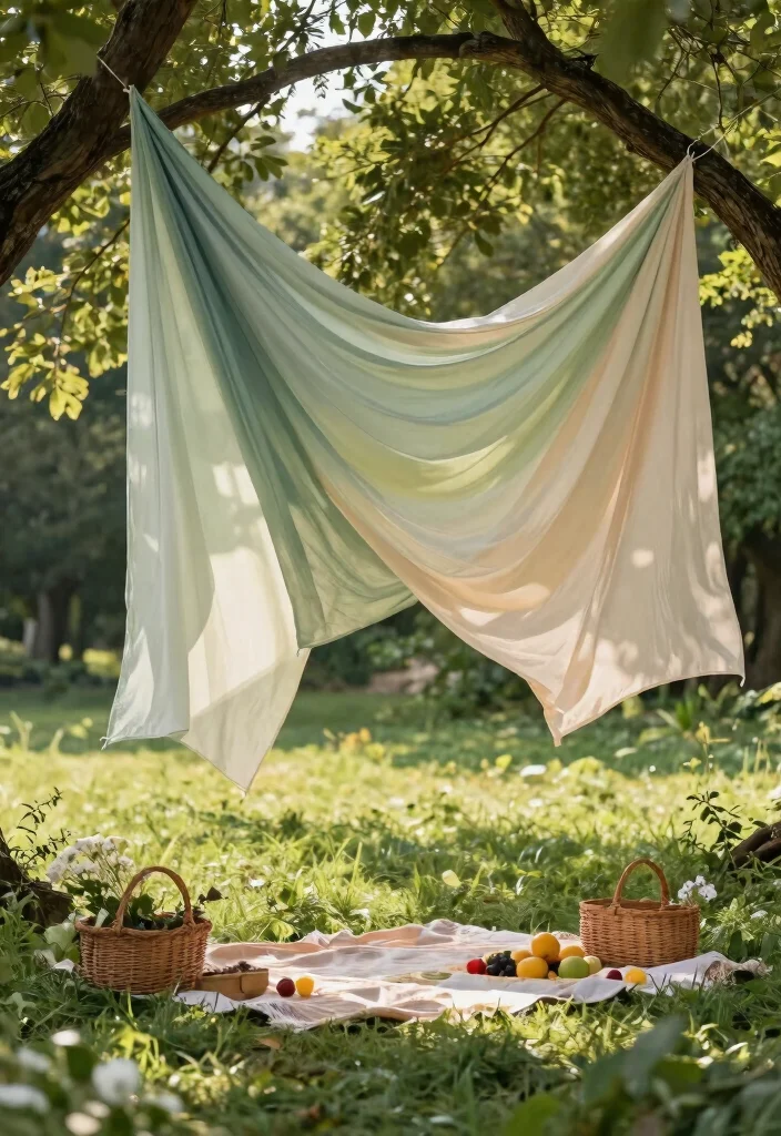 9 Dreamy Garden Awning Ideas Canopies for Outdoor Events 2. Fabric Canopies with Natural Dyes 0