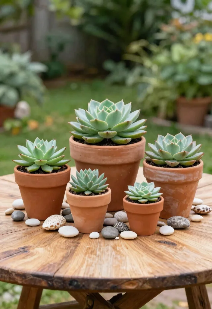 9 Elegant Patio Table Decor Ideas and Centerpiece Designs 1. Terracotta and Succulent Arrangements 0